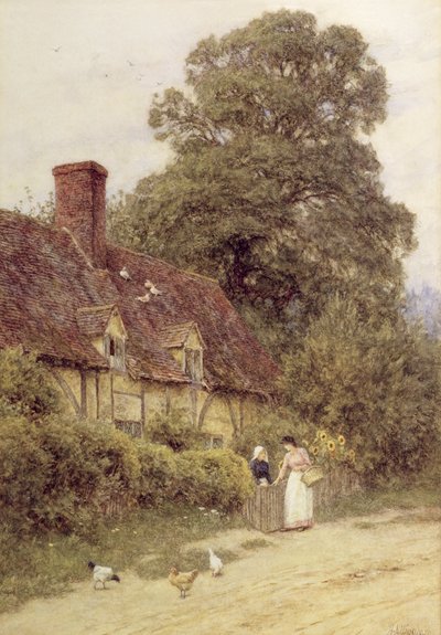 Old Post Office, Brook, near Witley, Surrey by Helen Allingham